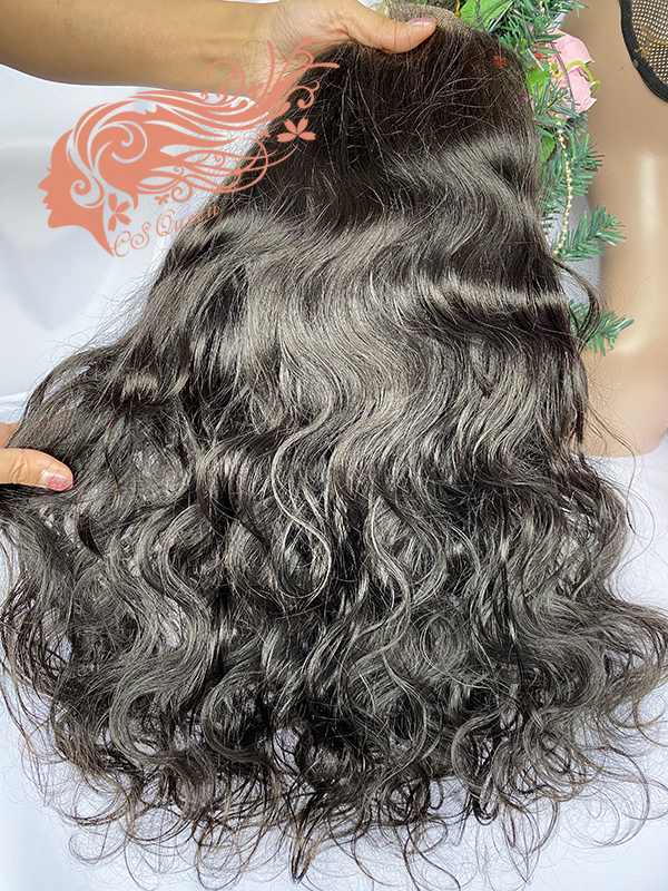 Csqueen 9A Ocean Wave 13*4 Brown lace Frontal wig 100% Virgin Hair 200%density